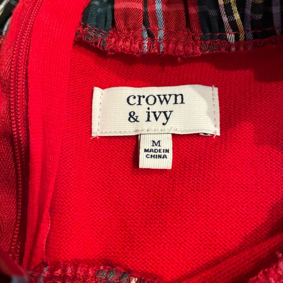 crown & ivy Red Plaid Layered Sweater - Picture 12 of 12